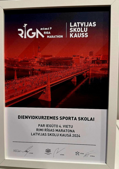 Dienvidkurzemes Sporta skolai 4. vieta Rimi Rīgas maratona Skolu kausā