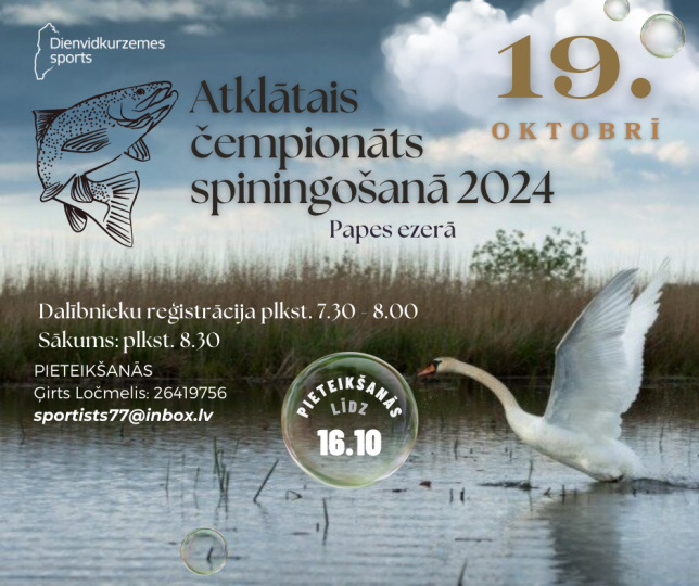 Dienvidkurzemes novada atklātais čempionāts spiningošanā 2024