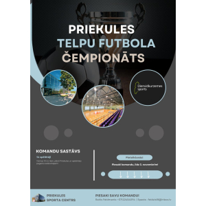 Piesakies Priekules čempionātam telpu futbolā 2024./2025.