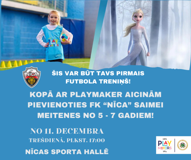 Aicina spēlēt futbolu 5-7 gadus jaunas meitenes