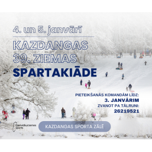 Janvārī notiks 39. Kazdangas ziemas spartakiāde