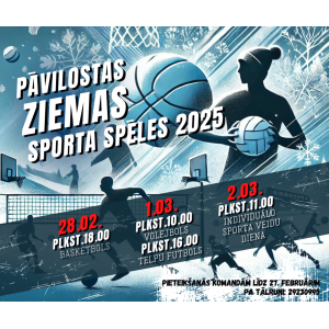 Pāvilostas ziemas sporta spēles 2025 – aicina sportot un sacensties!